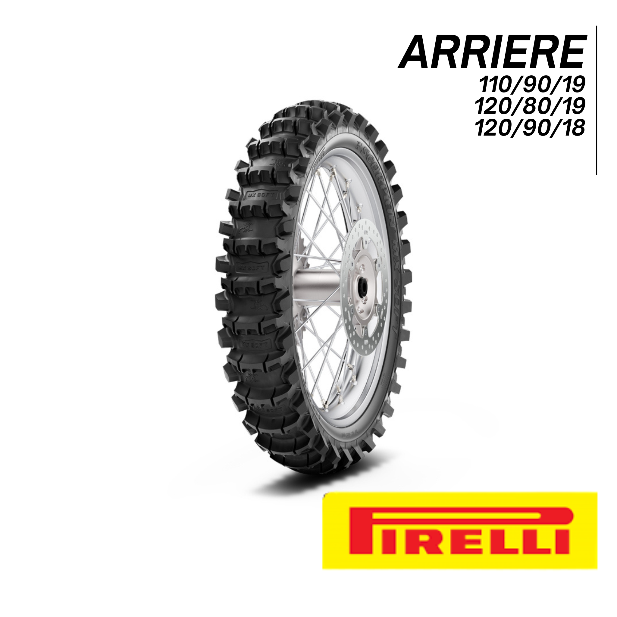 Pneu Arrière Cross MX SOFT Sable PIRELLI