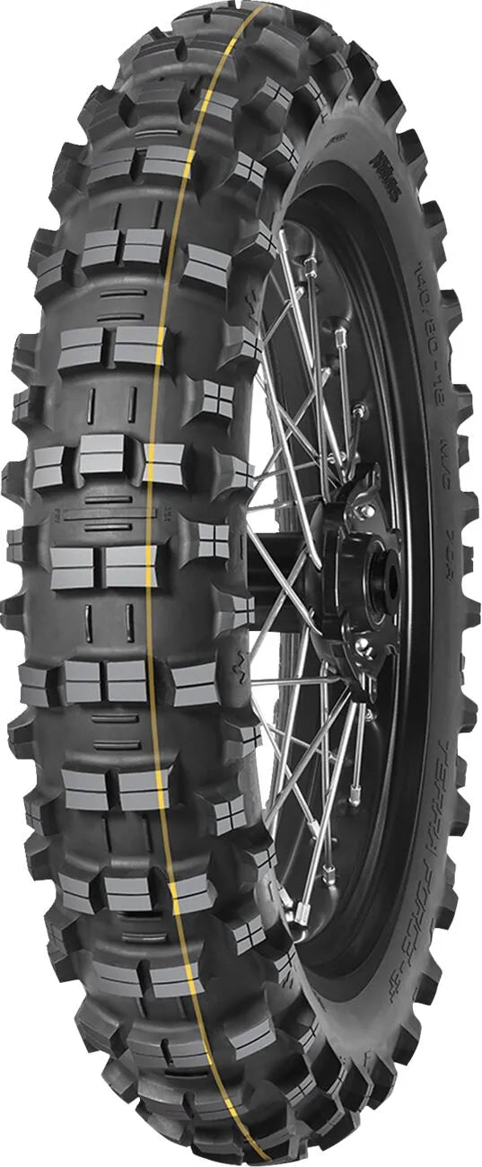Pneu Arrière Enduro Medium Bande Jaune MITAS