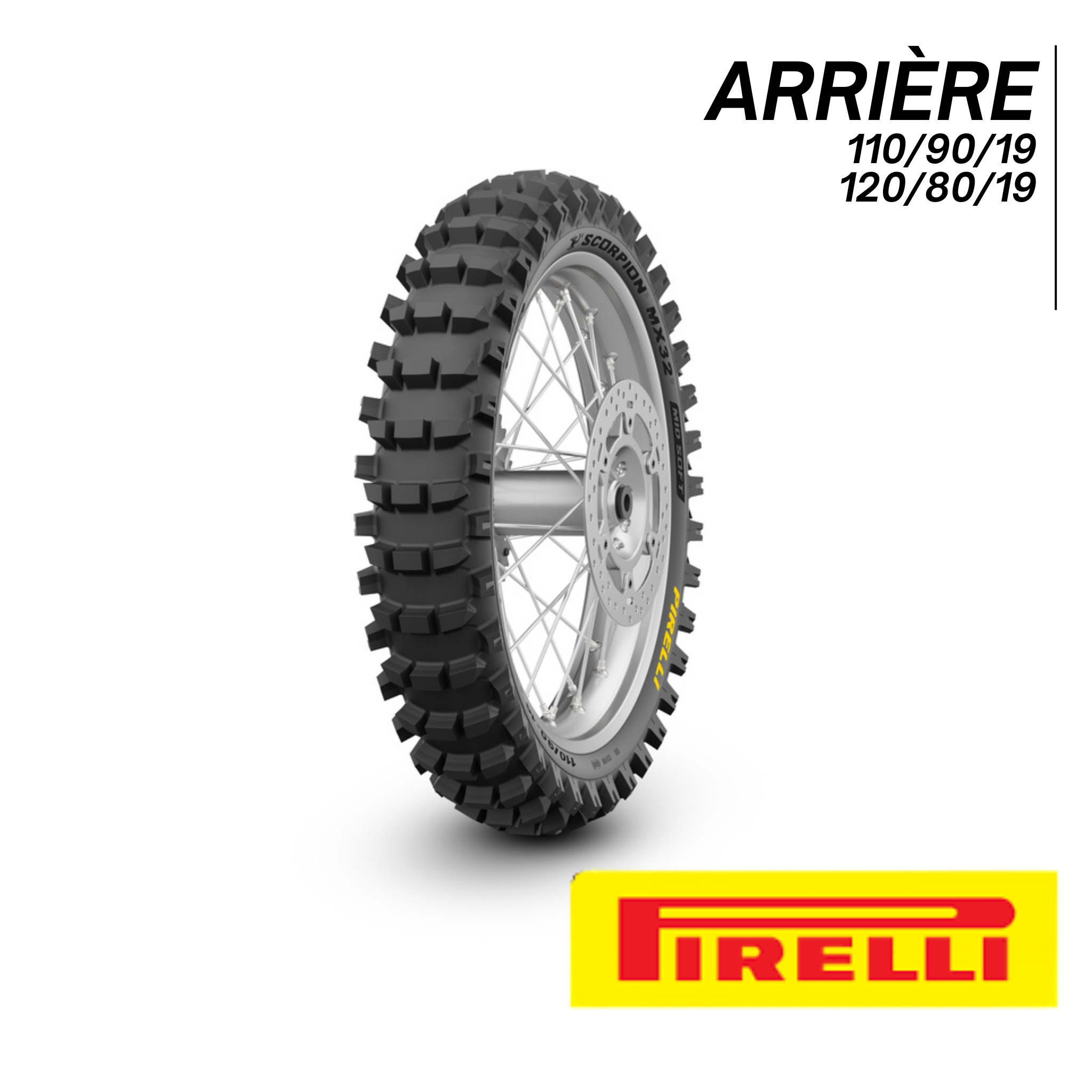Pneu Arrière Cross MX32 MID SOFT New PIRELLI