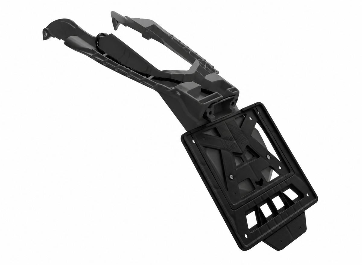 Porte-plaque Rtech Integra Racing noir sans feu R-REPPTNR0024 pour Husqvarna TE / FE 2024-2026 – vue d'ensemble