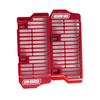 Protection de radiateur Beta rouge FM-Parts aluminium CNC pour moto enduro Beta RR 2T et 4T – renfort radiateur hard enduro ultra résistant