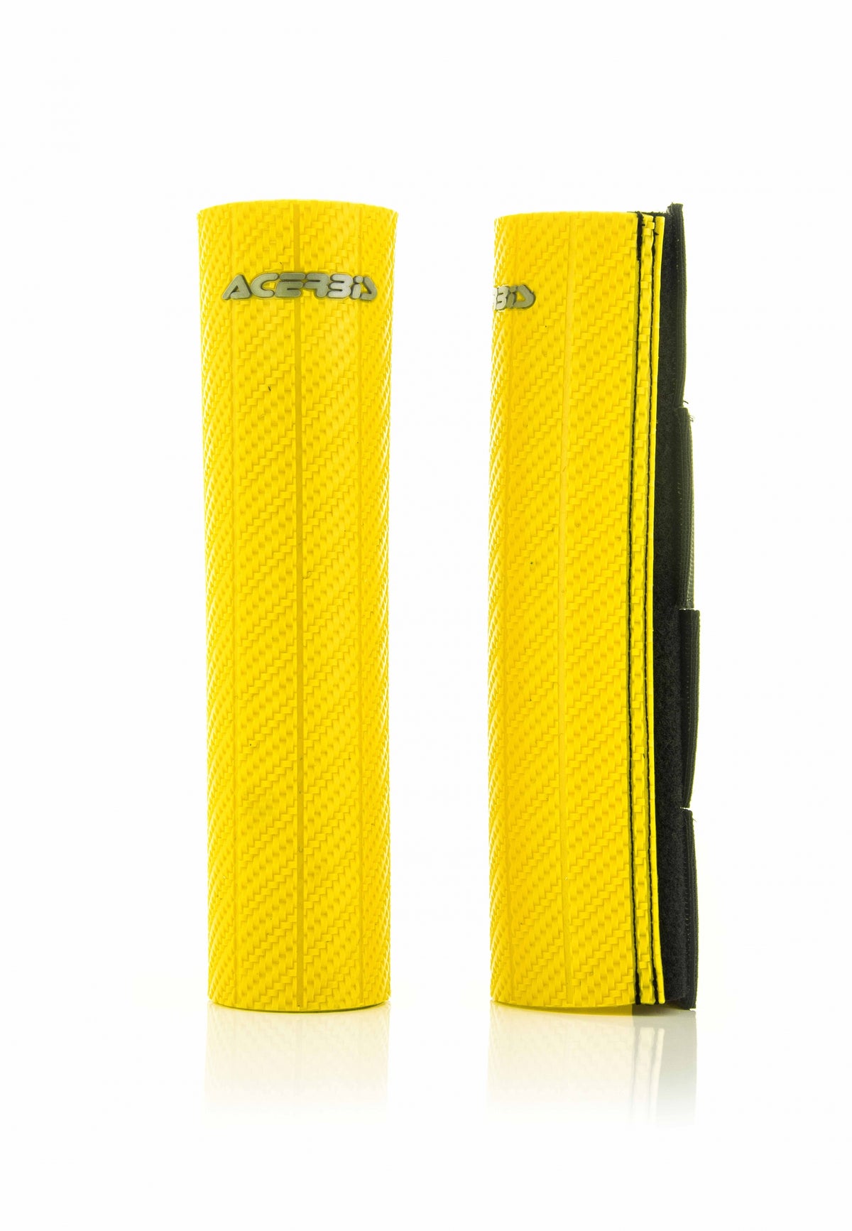 Protections de hauts de fourche Acerbis jaunes effet carbone