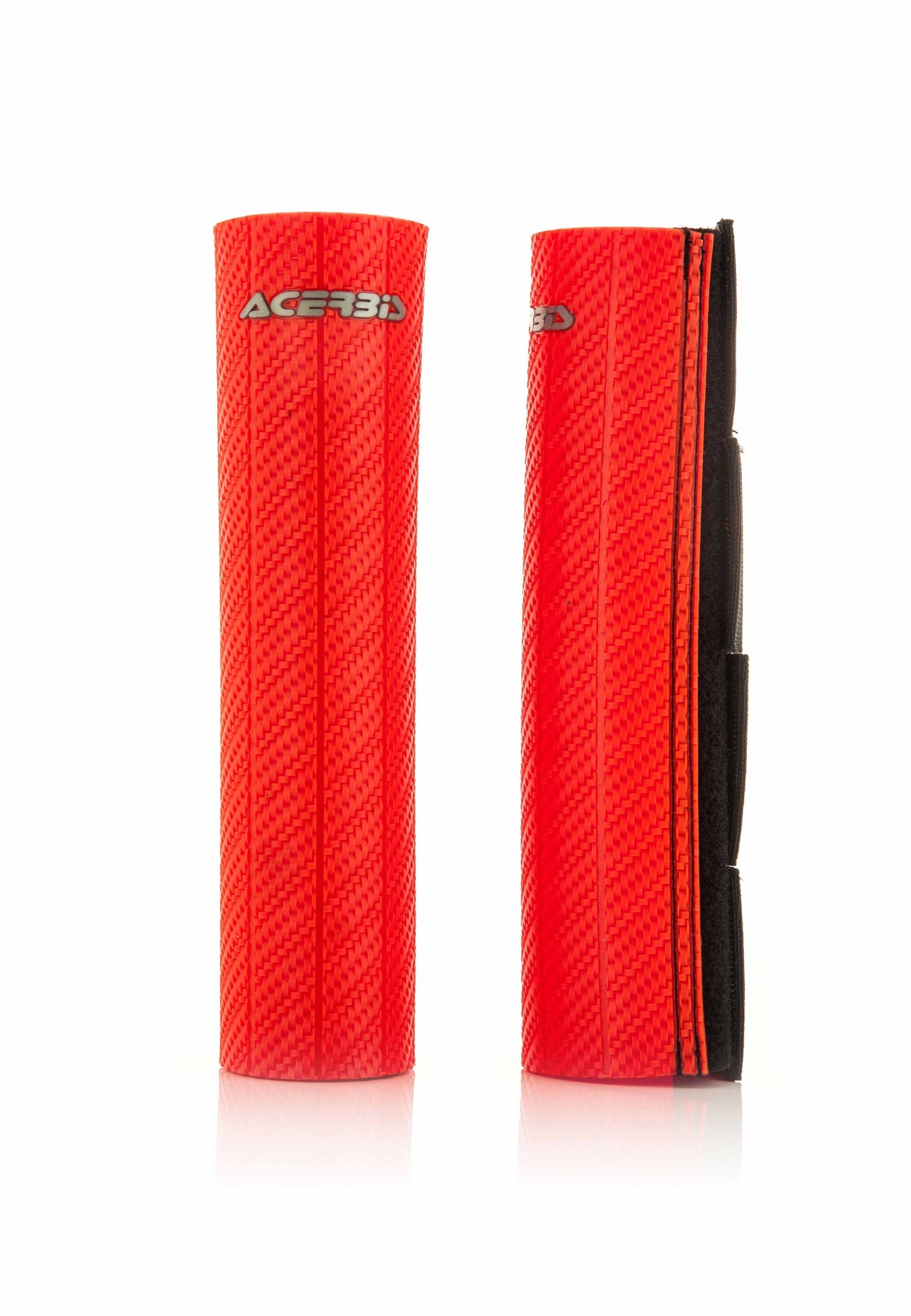 Protections de hauts de fourche Acerbis rouges effet carbone