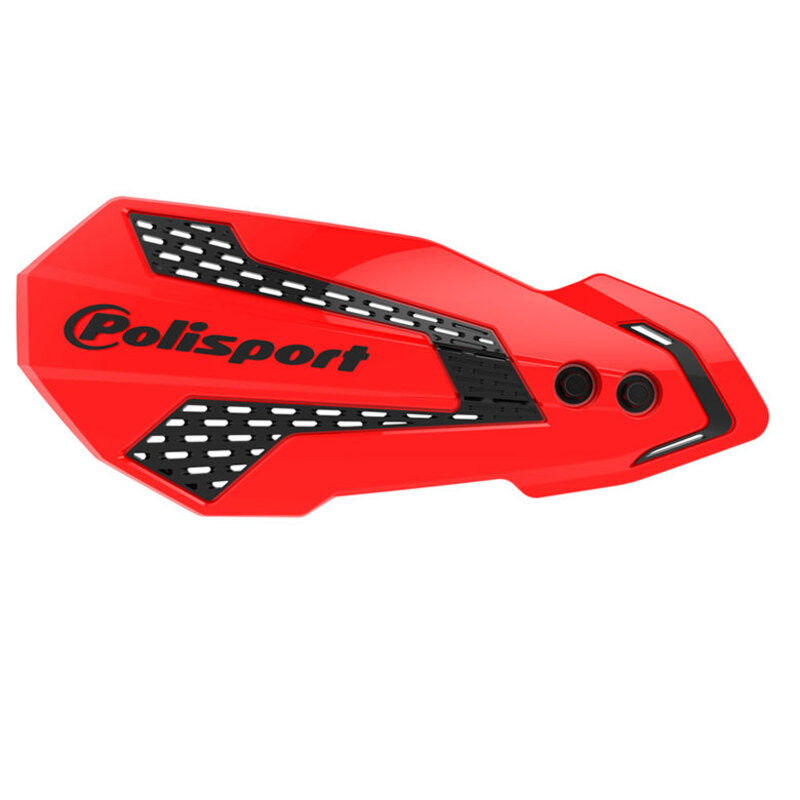 Protege-mains Polisport MX Flow rouge et noir moto cross enduro