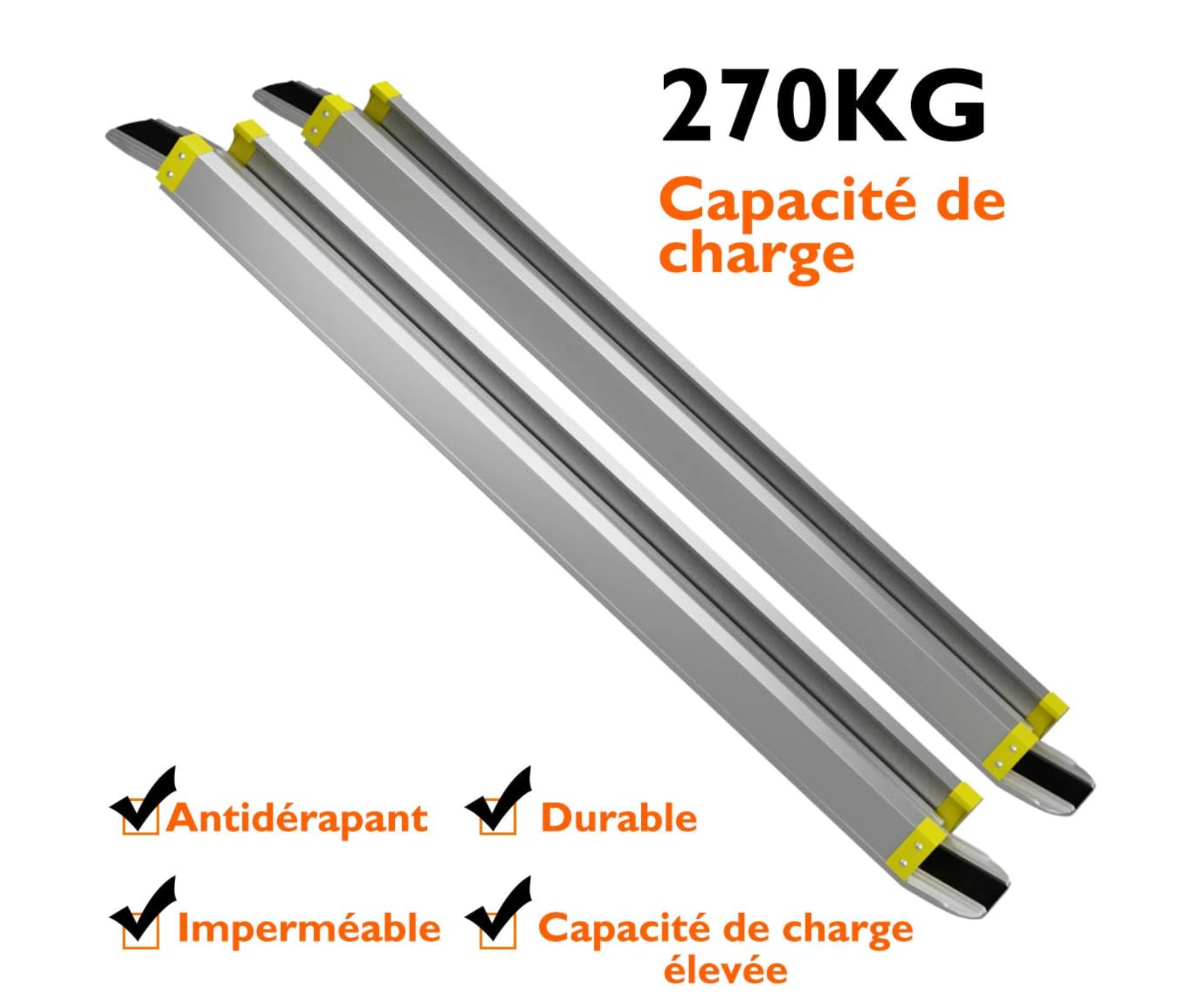 Rampe de chargement moto ajustable 92 à 152 cm – Aluminium renforcé