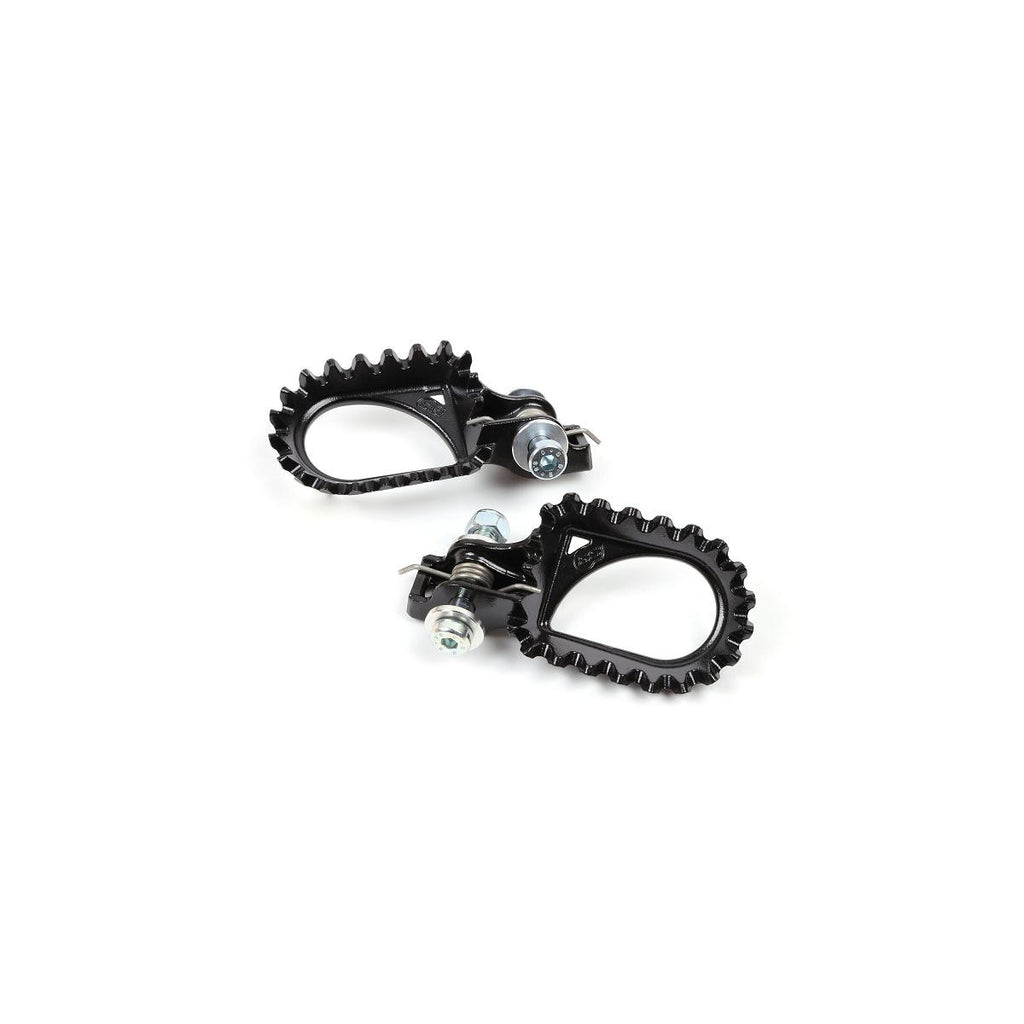 Repose pieds trial S3 Hard Rock aluminium CNC haute adhérence cale pied trial beta sherco gasgas trrs vertigo de coté