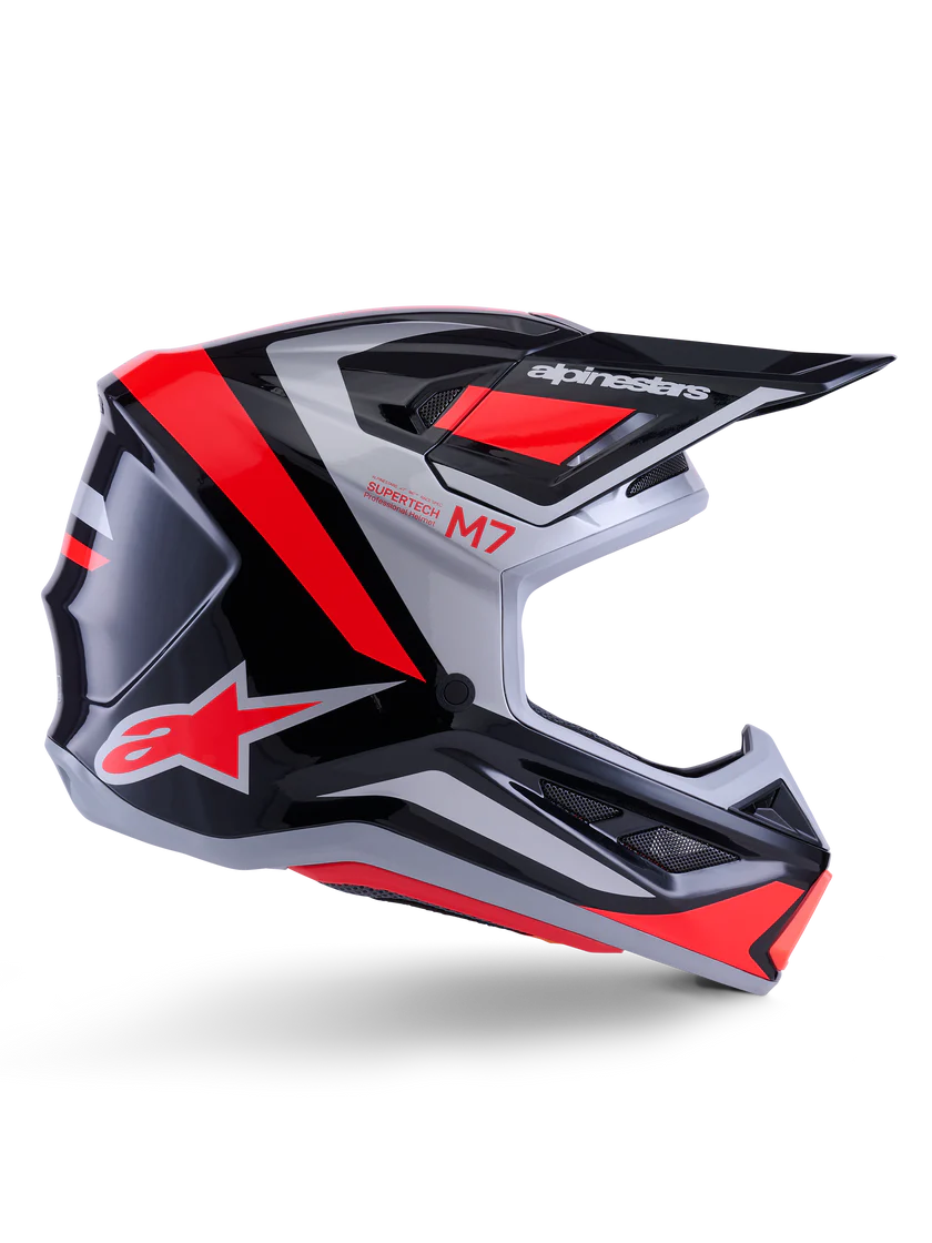 Casque S-M7 Rice Rouge Noir ALPINESTARS