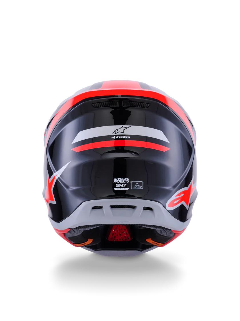 Casque S-M7 Rice Rouge Noir ALPINESTARS