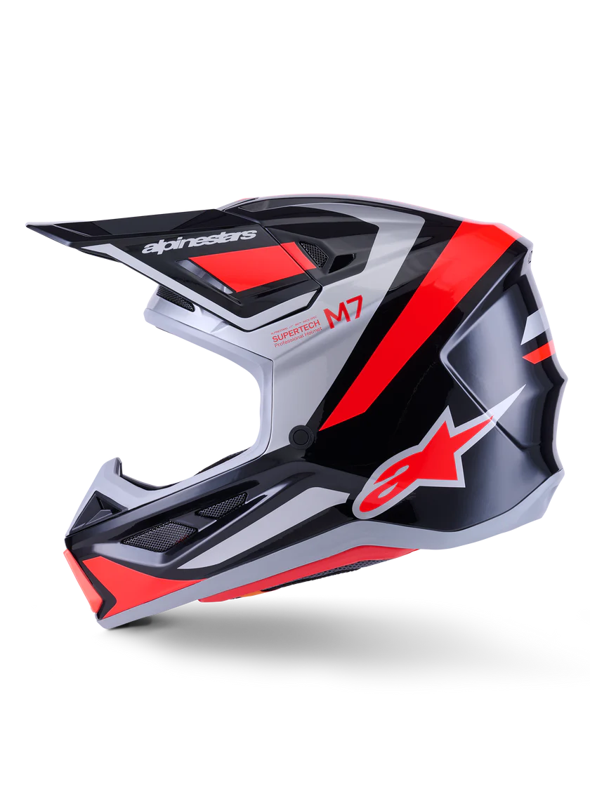 Casque S-M7 Rice Rouge Noir ALPINESTARS