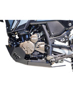 Sabot AXP PEHD 8mm Rieju Aventura Rally 307 - profil gauche protection échappement et biellette