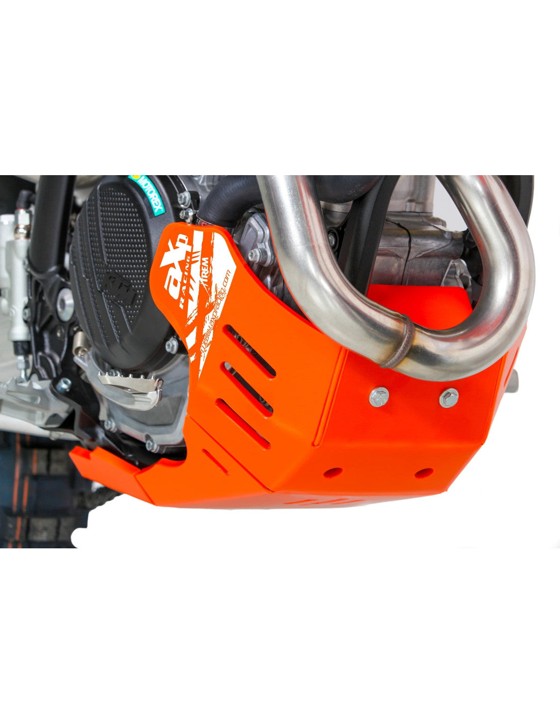 Sabot AXP Xtreme 8mm KTM 250 350 EXC-F protection moteur hard enduro avec moto
