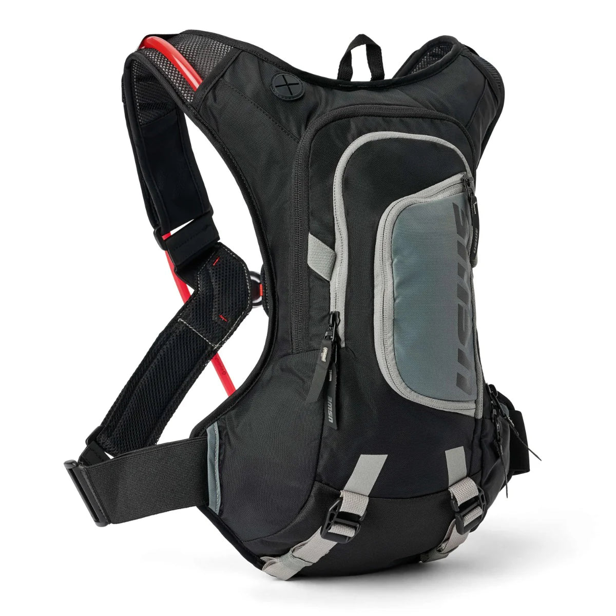 Sac d'hydratation USWE Moto Hydro 8L noir avec poche à eau 3 litres pour enduro et hard enduro
