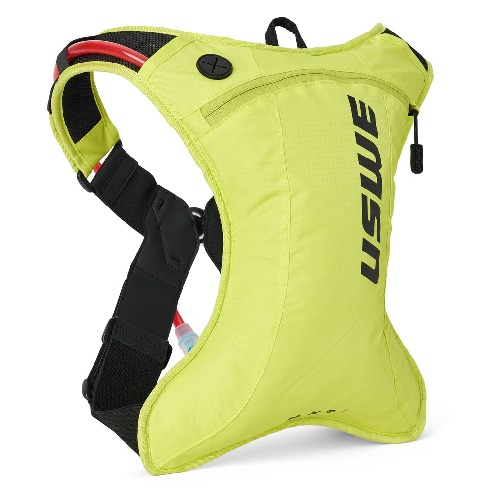 Sac d’hydratation USWE OUTLANDER Moto 2L jaune pour enduro motocross hard enduro et rallye