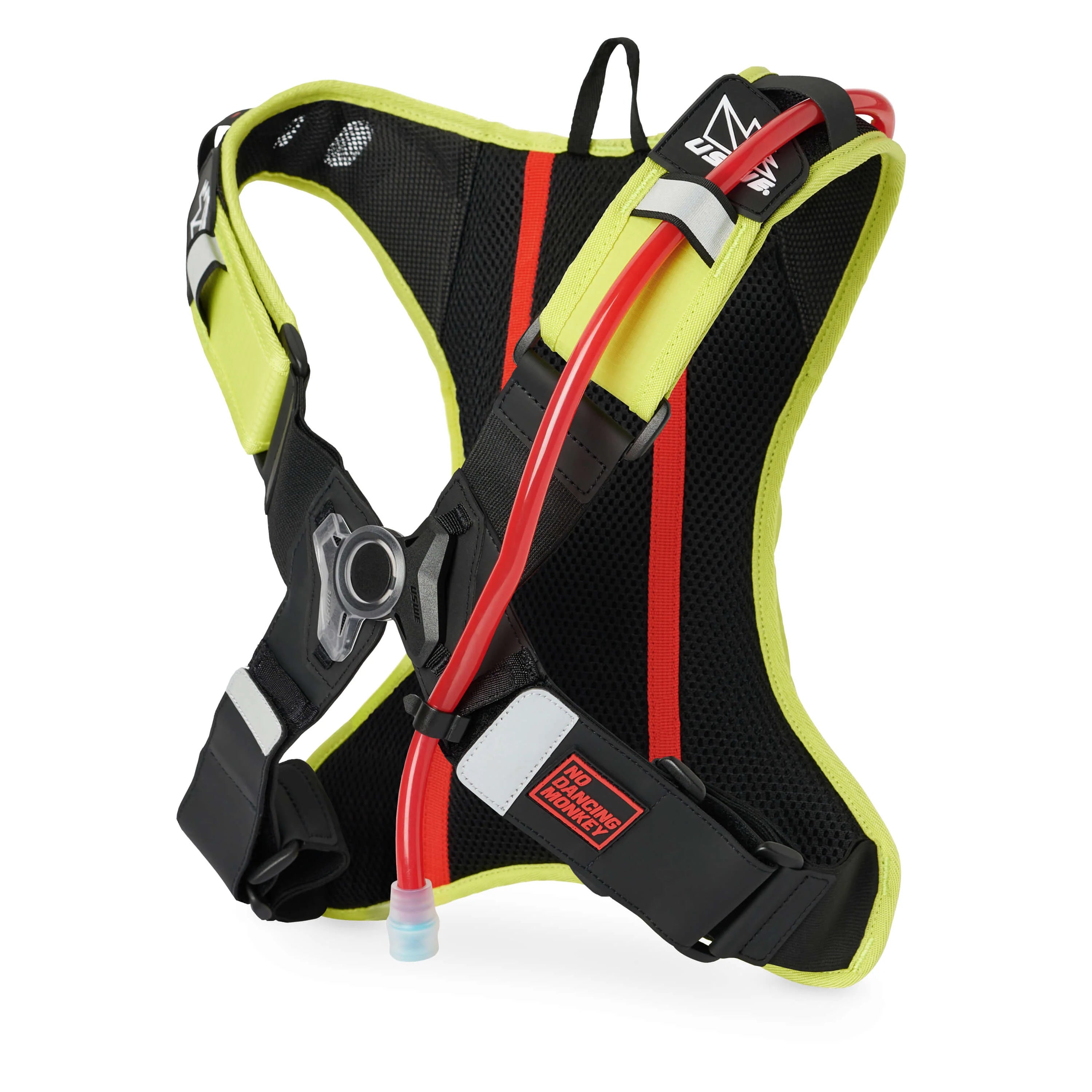 Sac d’hydratation USWE OUTLANDER Moto 2L jaune pour enduro motocross hard enduro et rallye DE FACE