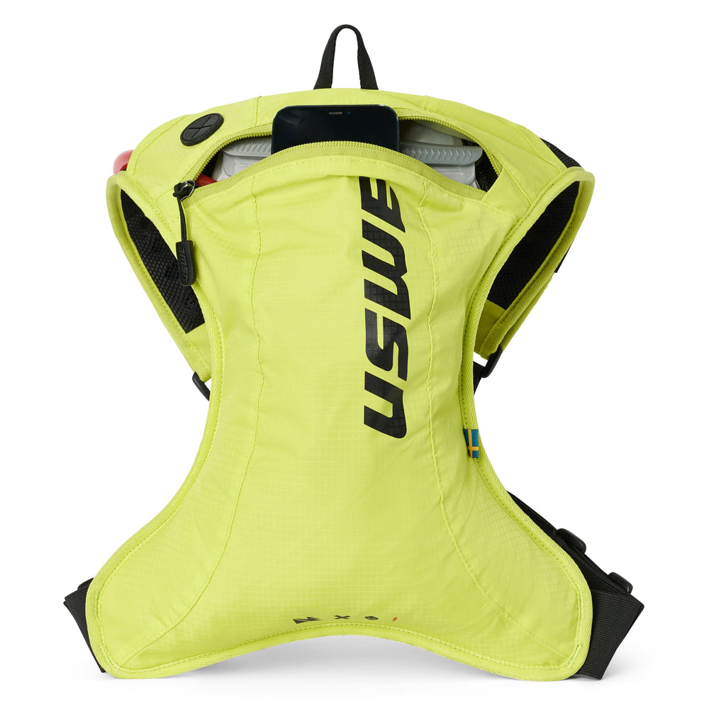 Sac d’hydratation USWE OUTLANDER Moto 2L jaune pour enduro motocross hard enduro et rallye ouvert