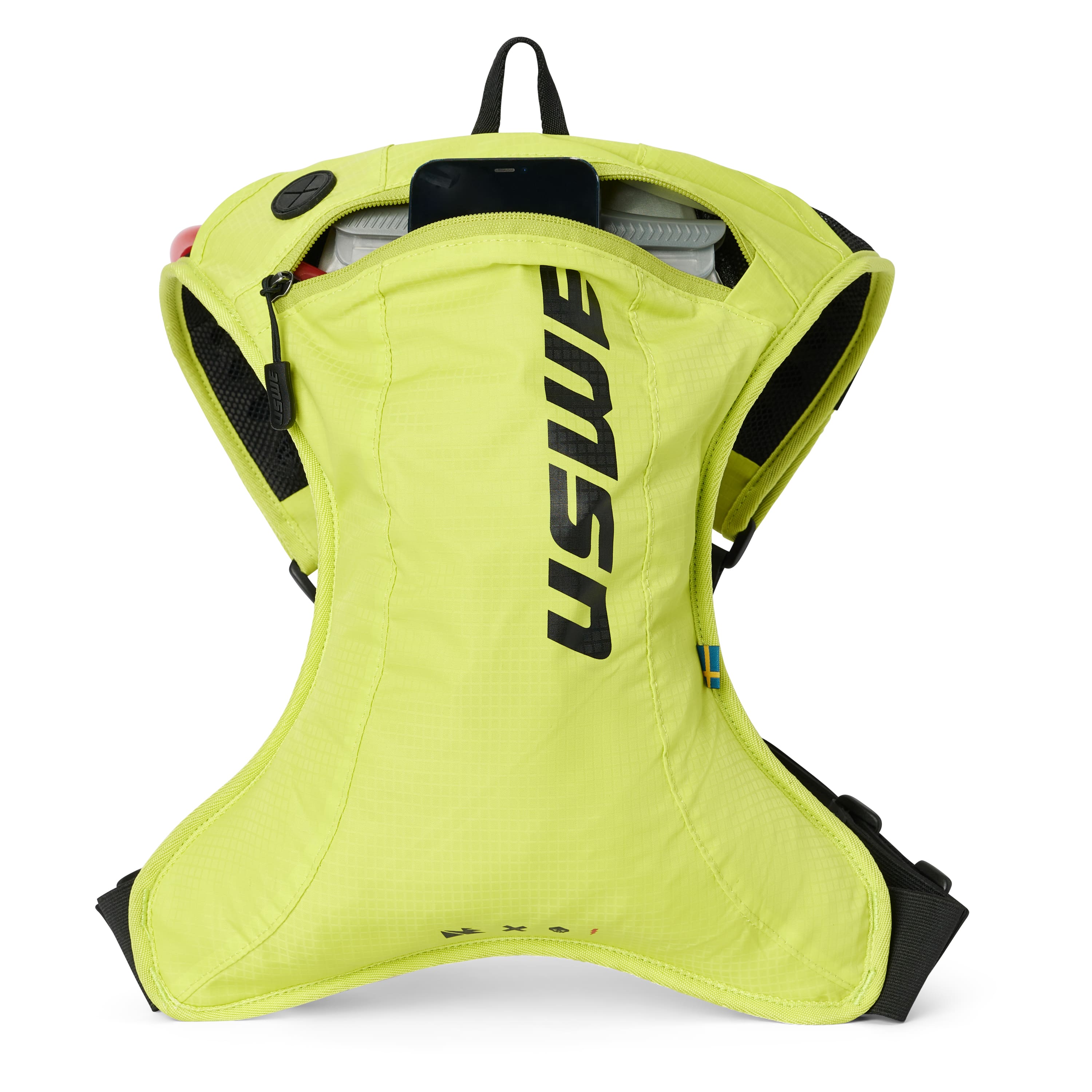 Sac d’hydratation USWE OUTLANDER Moto 2L jaune pour enduro motocross hard enduro et rallye ouvert