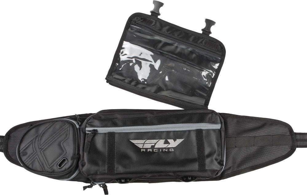 Sacoche à outils FLY Racing ouverte avec son compartiment à outils