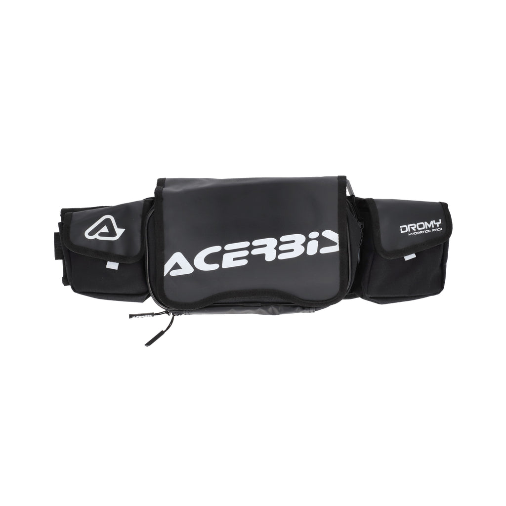 Sacoche banane Dromy Logo Acerbis noir et blanc vue de face