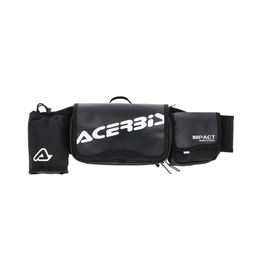 Sacoche banane Impact Logo Acerbis noir et blanc vue de face