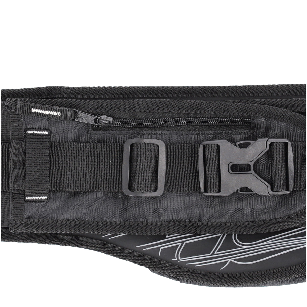 Boucle plastique et ceinture élastique de la sacoche RAM Acerbis