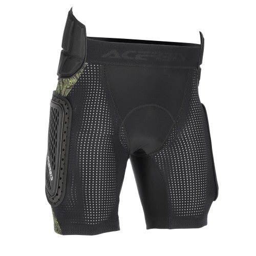 Short de protection Acerbis Hard Rush 0027106 noir jaune - vue de face