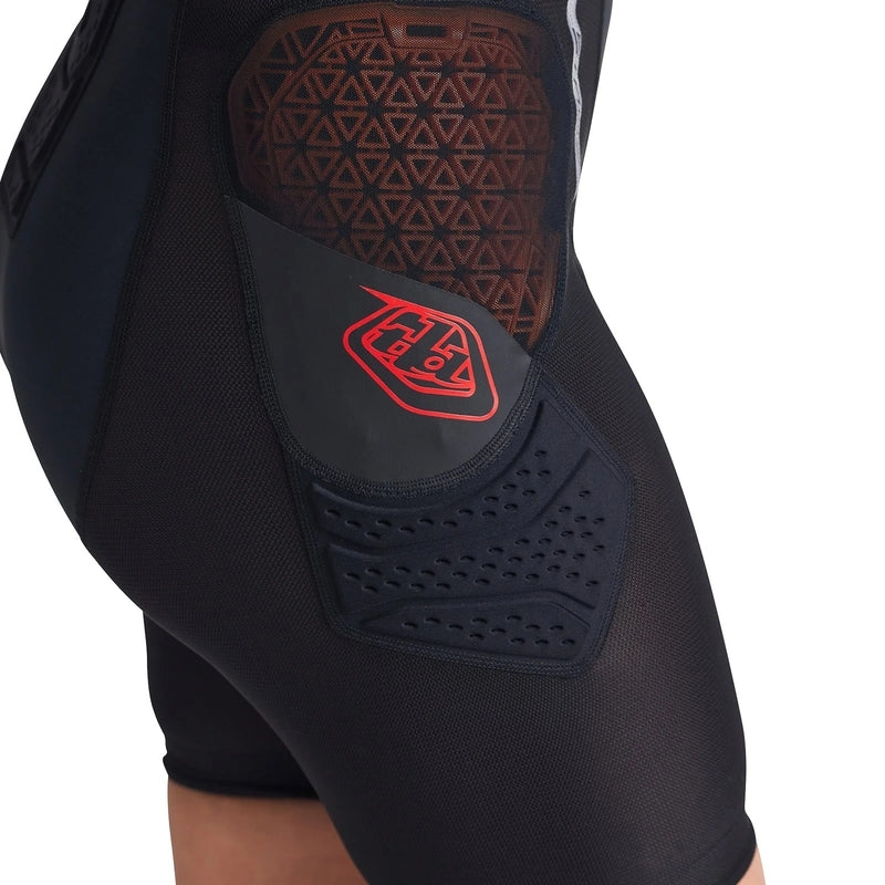 Short de protection Troy Lee Designs Stage Ghost D3O noir réf 565906 détail des protections hanches et cuisses