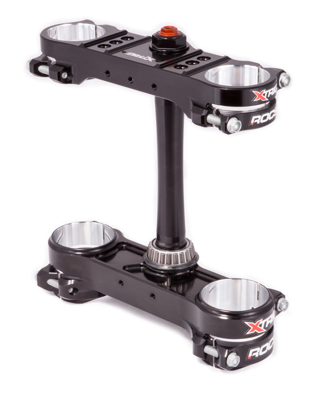 Té de fourche XTRIG ROCS Tech noir pour KTM Husqvarna GasGas 125 à 500 de 2024 à 2027 améliorant la précision en enduro et motocross