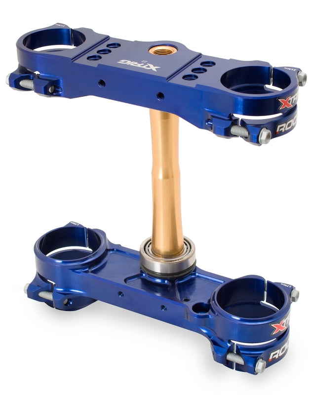 Té de fourche XTRIG ROCS Tech pour Sherco 2 temps et 4 temps 2025 à 2027 en aluminium CNC améliorant la stabilité et la précision du train avant