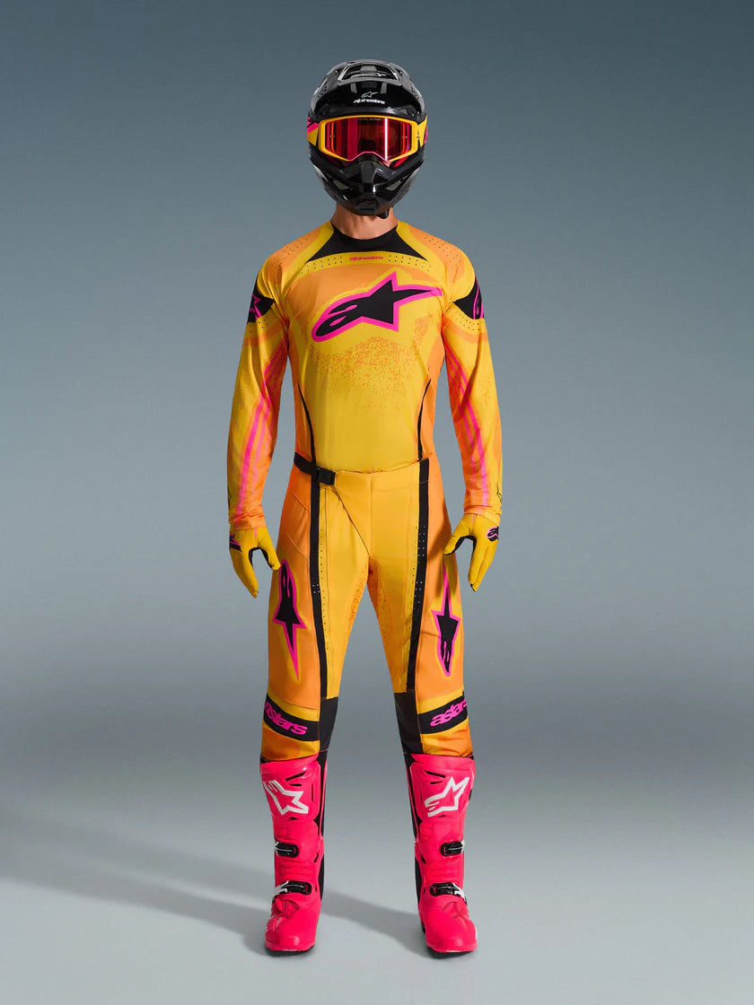 Tenue Cross Complète Techstars Nomur Jaune-Rose ALPINESTARS