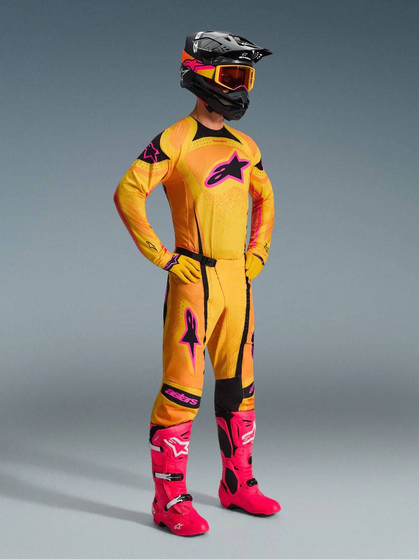 Tenue Cross Complète Techstars Nomur Jaune-Rose ALPINESTARS