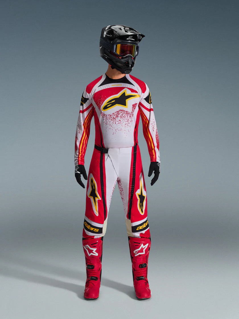 Tenue Cross Complète Techstars Nomur Rouge-Blanc ALPINESTARS
