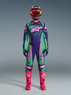 Tenue Cross Complète Techstars Nomur Violet-vert ALPINESTARS