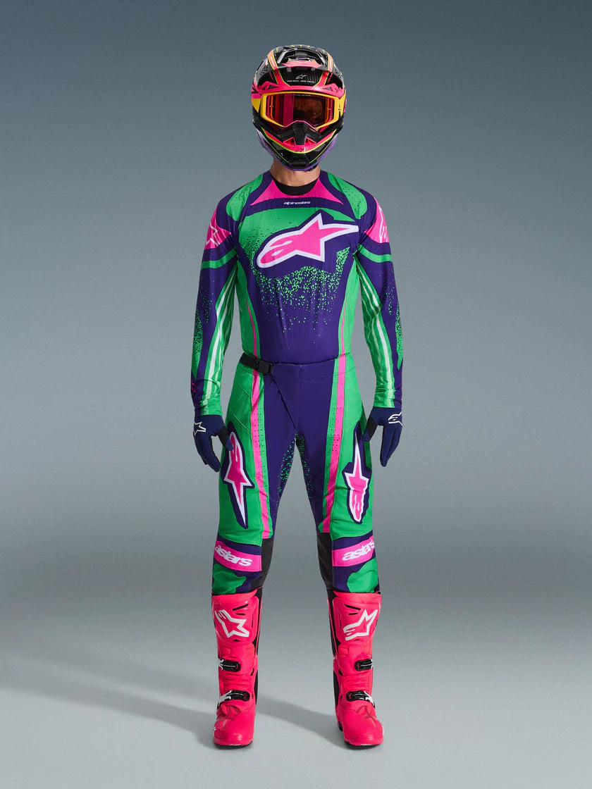 Tenue Cross Complète Techstars Nomur Violet-vert ALPINESTARS