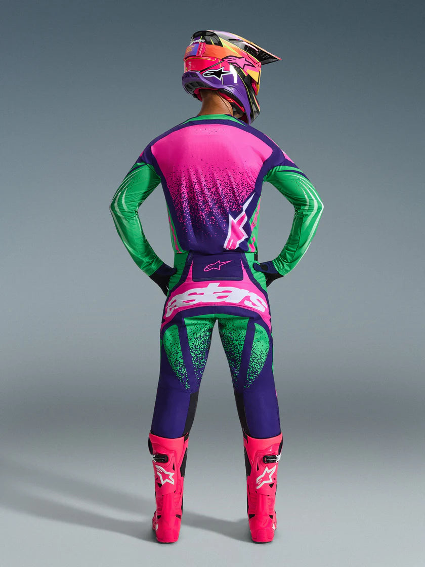 Tenue Cross Complète Techstars Nomur Violet-vert ALPINESTARS