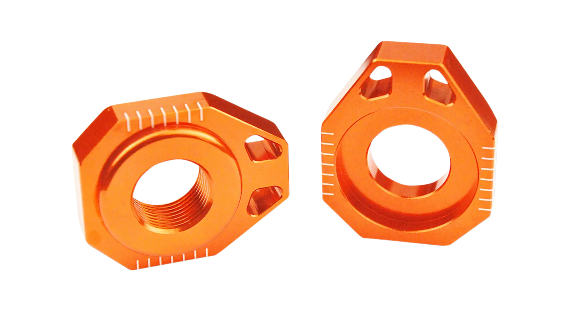 tendeur de chaine scar ktm husqvarna gasgas aluminium reglable orange 