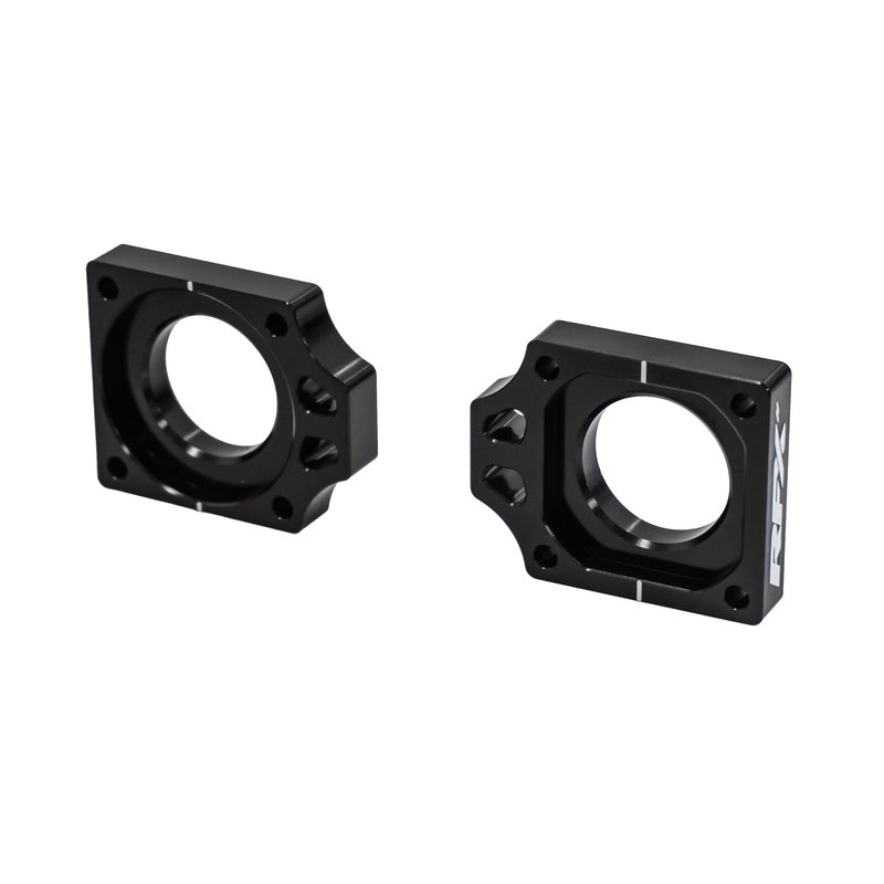 Tendeurs de chaîne RFX Pro Series noirs, aluminium 7075 usiné CNC, réf. FXAB6020099BK