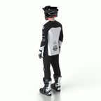 Tenue Alex MX Replica S3 Parts noire et blanche - maillot et pantalon, vue de face