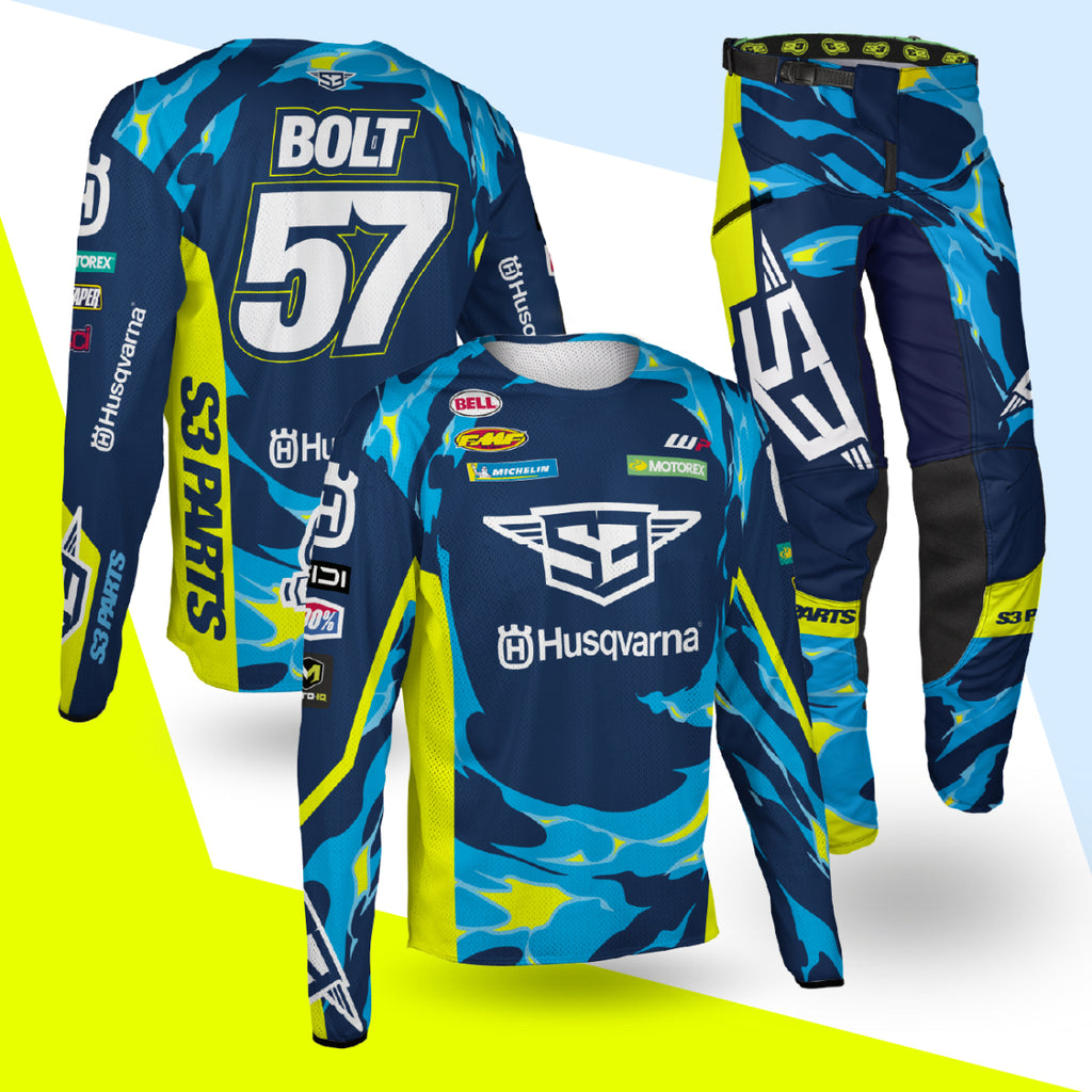 Tenue Billy Bolt Veranito fluor S3 Parts, maillot et pantalon, vue d'ensemble