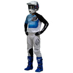 Tenue complète enfant Bud Racing 95 Evo bleu ciel noir blanc - vue d'ensemble