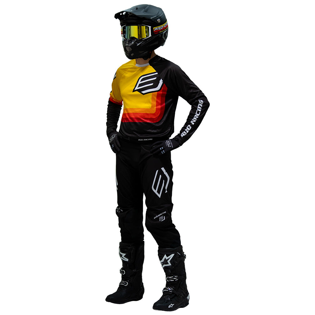 Tenue complète enfant Bud Racing 95 Evo rétro noir - vue d'ensemble