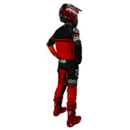Tenue motocross enfant Bud Racing Lake Elsinore rouge noir - dos