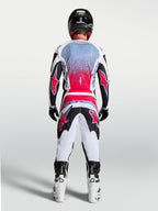 Tenue cross Alpinestars Fluid Drag blanc et rouge vue de profil