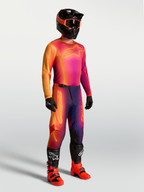 Tenue cross Alpinestars Fluid Kepler violet orange vue de face