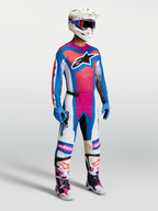 Tenue cross Alpinestars Techstar Maven bleu corail vue de face
