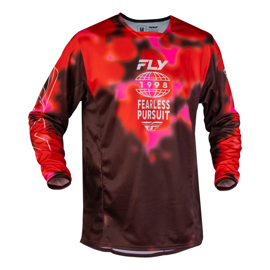 Maillot cross Fly Racing Kinetic Blur 2027 Rouge Bordeaux