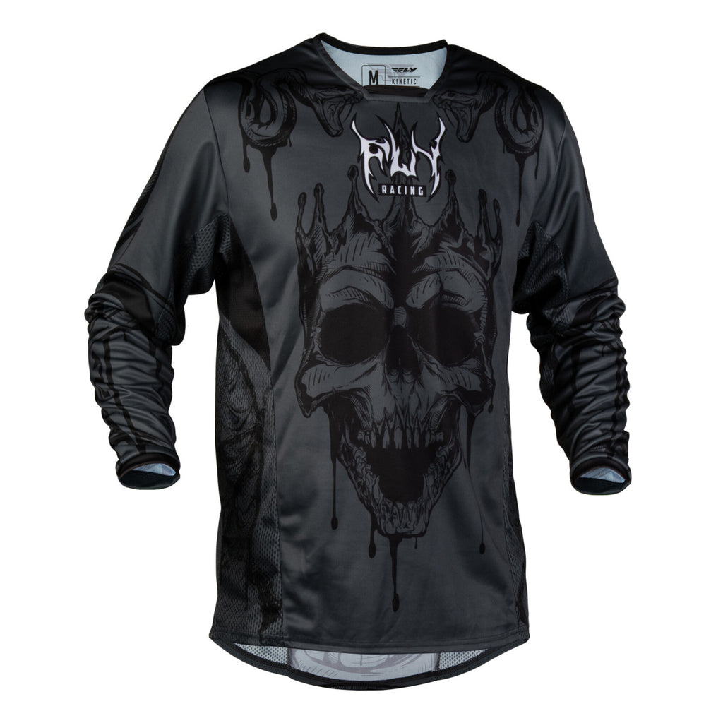 Maillot cross Fly Racing Kinetic Dark Series 2027 Gris Noir