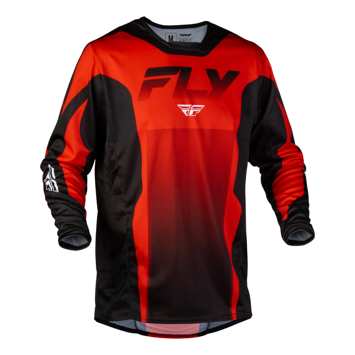 Maillot cross Fly Racing Kinetic Fade 2027 Rouge Noir Blanc