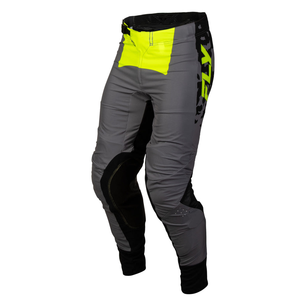 Pantalon cross Fly Racing Lite Flake 2027 Gris Jaune fluo Noir
