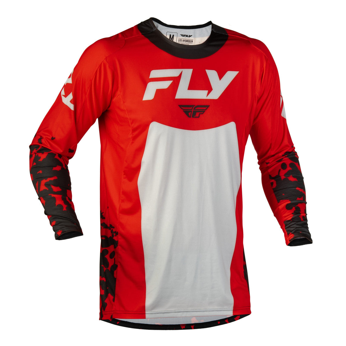 Maillot cross Fly Racing Lite Flake 2027 Rouge Gris Noir