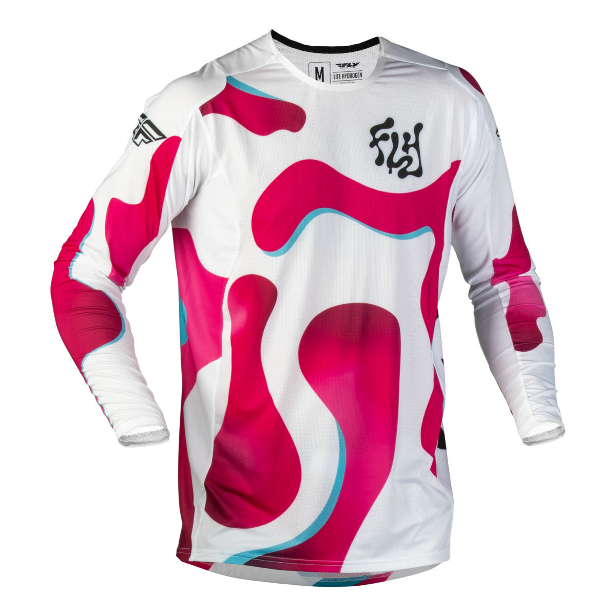 Maillot cross Fly Racing Lite Vibe 2027 Blanc Rose Bleu